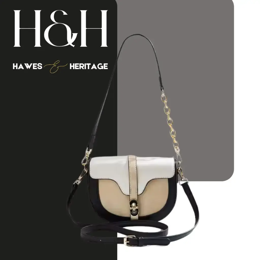 Hawes & Heritage Structured Flap Crossbody – Chain Accent Edition