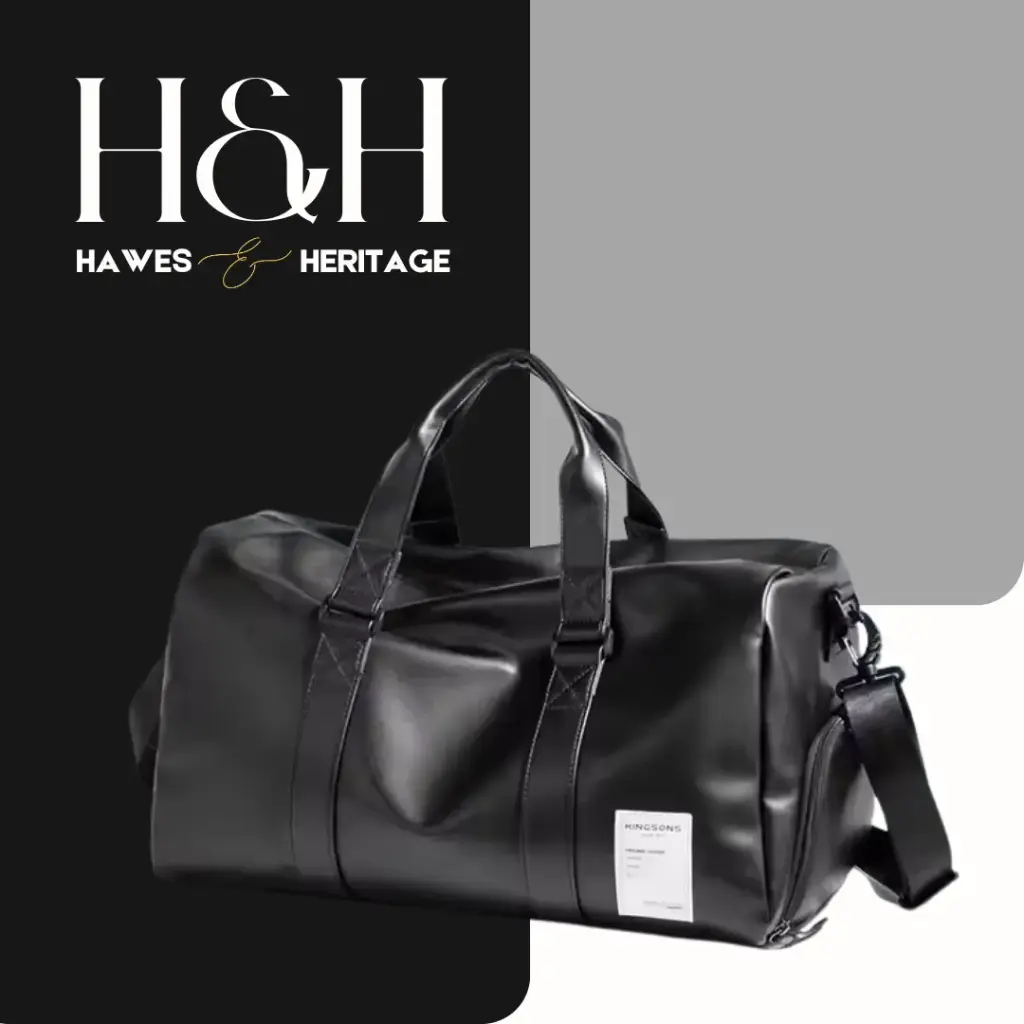 PU Leather Fashion Casual Large-Capacity Travel Bag Multi-Function Area Gym Unisex Soft Bag