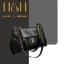 Hawes & Heritage Quilted Chain Shoulder Bag – Midnight Noir