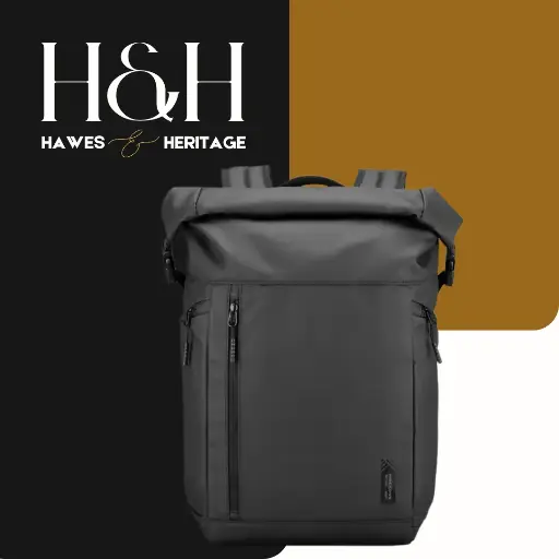  Waterproof Backpack Unisex Roll-top Backpack for Outdoor Daily Bag
